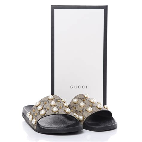 gucci monogram slide|Gucci women's slides clearance sale.